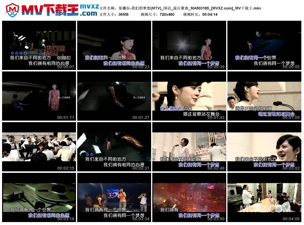 张娜拉-我们的梦想(MTV)_国语_流行歌曲_MA503185
